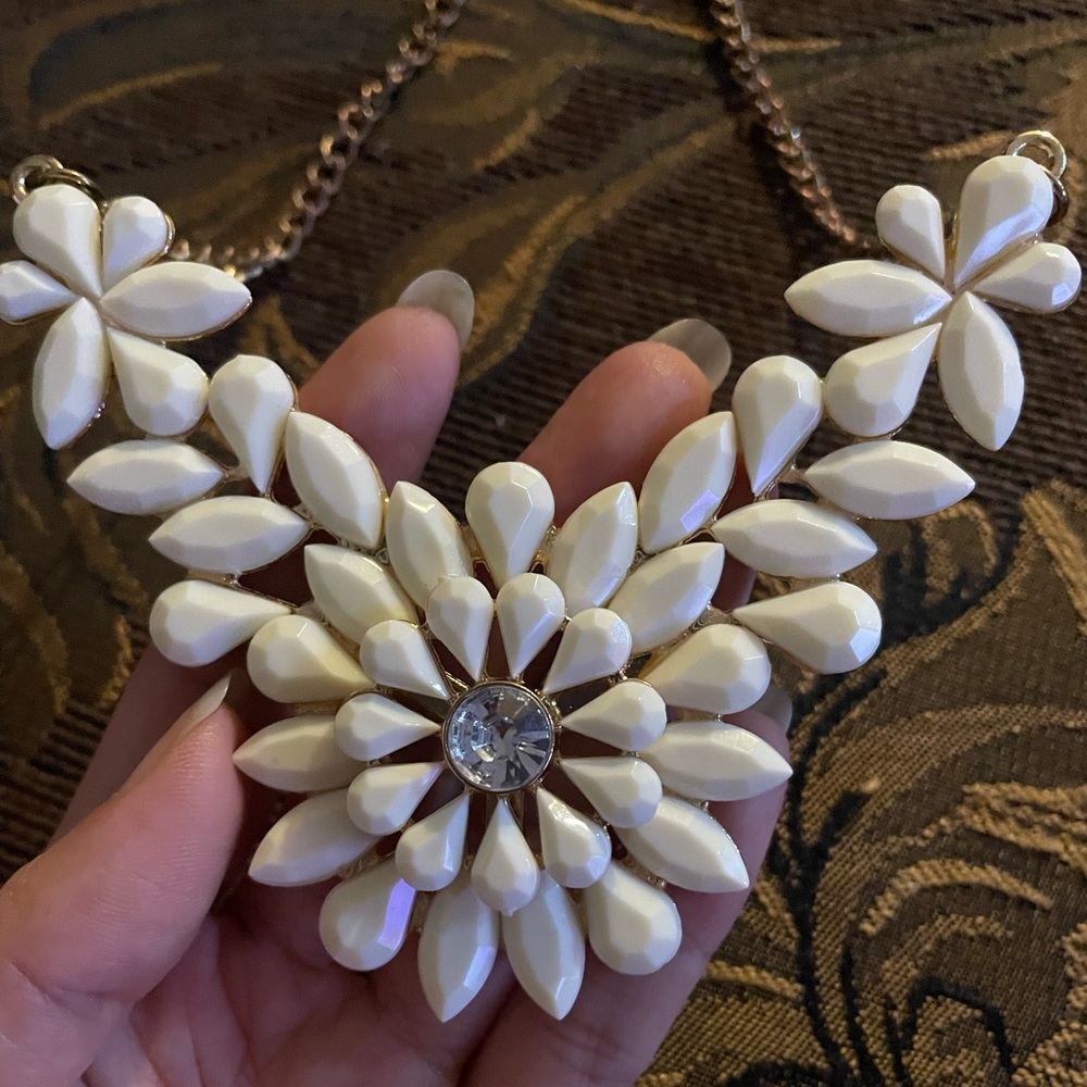 Statement Flower Necklace/Celtic/Tribal/Office - Picture 2 of 4